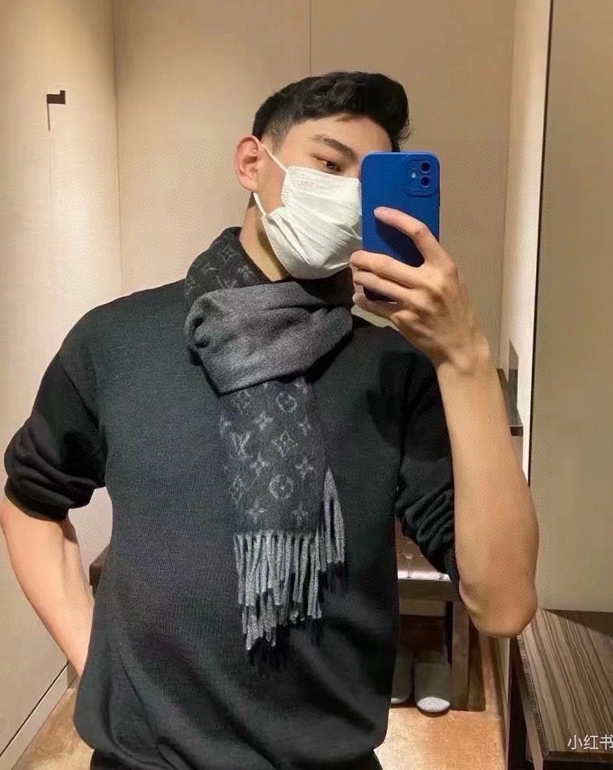 Louis Vuitton_SCARF_BLACK GREY_30x180